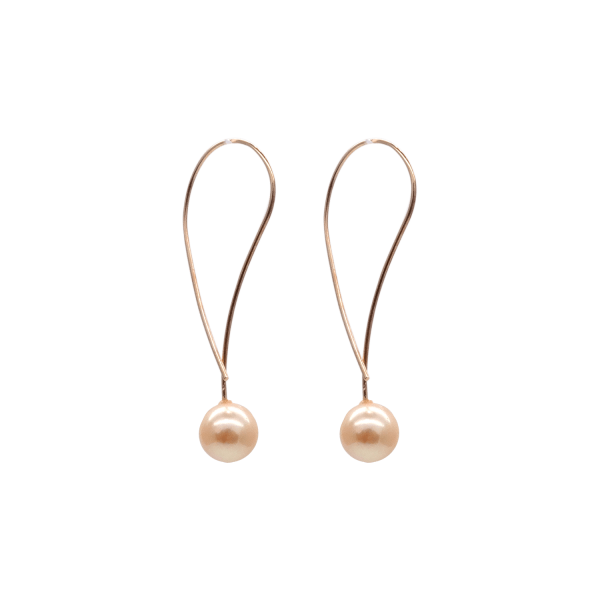 Yellow Akoya Pearl K18 Gold Earring E15