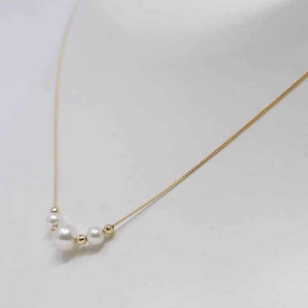 White Akoya Pearl Gold Pendant (P12) - Image 2