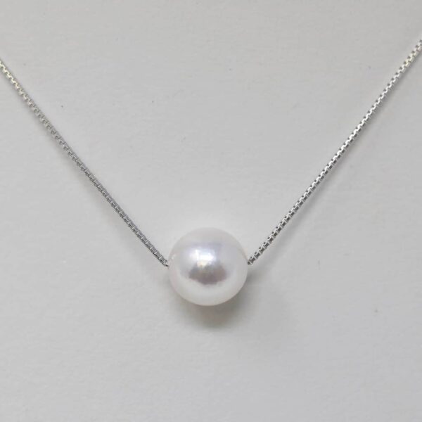 White Akoya Pearl White Gold Pendant (P16) - Image 6