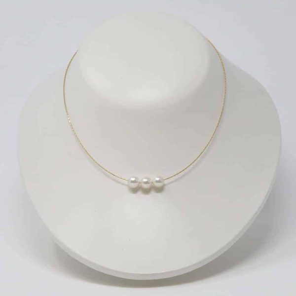 White Akoya Pearl Gold Pendant (P9) - Image 3