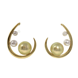 Shizuku White Akoya Pearl Earrings (E45)