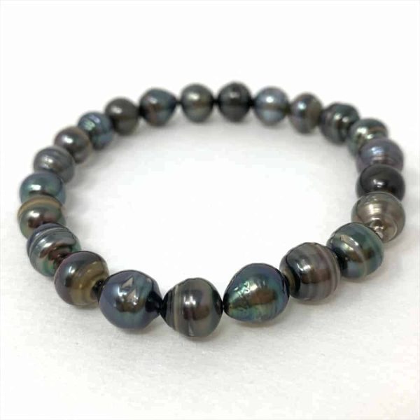 Black South Sea Baroque Pearl Strand Bracelet (BL20) - Image 2