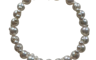 White Akoya Pearl Woven Strand Bracelet (BL50)