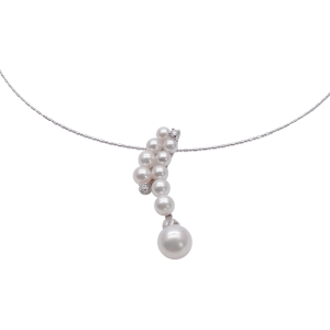 Akoya Pearl Diamond White Gold Pendant P57