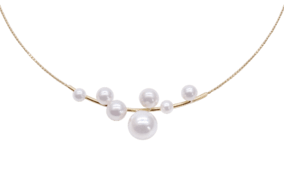 White Akoya Pearl Gold Pendant (P221)