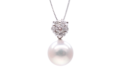 Akoya Pearl Diamond Pendant  (P228)