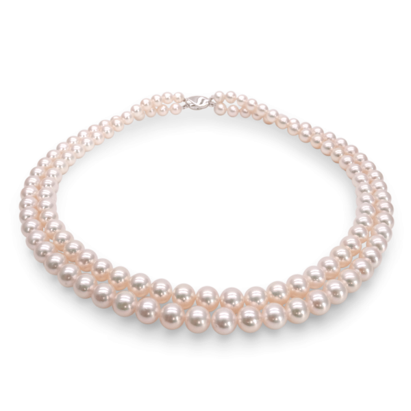 N128 Akoya Double Strand Necklace