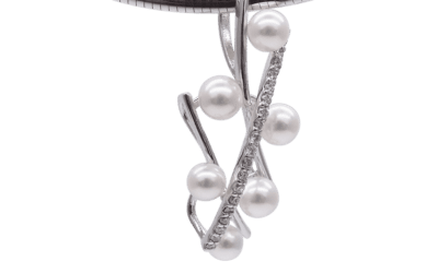 Baby Akoya Pearl Diamond Pendant  (P238)