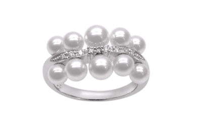 Baby Akoya Pearl Diamond Ring(R61)