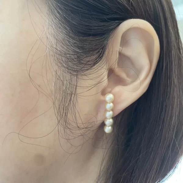 White Akoya Pearl Versatile Earring (E266) - Image 3