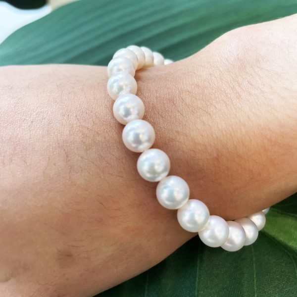 White Akoya Pearl Strand Bracelet (BL63) - Image 2